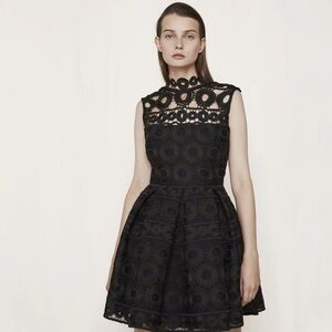 Maje Black Lace Dress